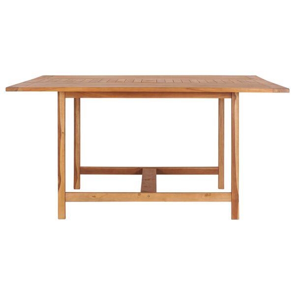 vidaXL Τραπέζι Κήπου 150 x 150 x 76 εκ. από Μασίφ Ξύλο Teak