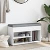 vidaXL Πάγκος Παπουτσιών Λευκό 82 x 32 x 45,5 εκ. από Τεχνητό Ξύλο