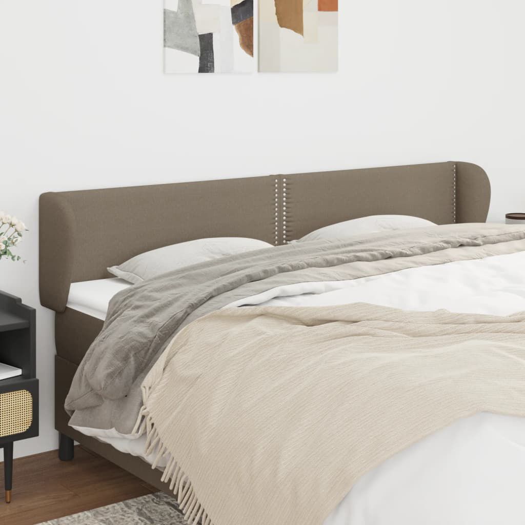 vidaXL Κεφαλάρι με Πτερύγια Taupe 203 x 23 x 78/88 εκ. Υφασμάτινο