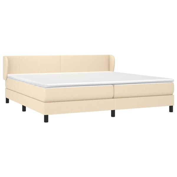 vidaXL &Kappa;&rho;&epsilon;&beta;ά&tau;&iota; Boxspring &mu;&epsilon; &Sigma;&tau;&rho;ώ&mu;&alpha; &Kappa;&rho;&epsilon;&mu; 200x200 &epsilon;&kappa;. &Upsilon;&phi;&alpha;&sigma;&mu;ά&tau;&iota;&nu;&omicron;