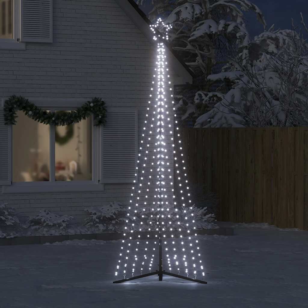 vidaXL Χριστουγεννιάτικο δέντρο LED 495 LED Ψυχρό Λευκό 300,5 εκ.