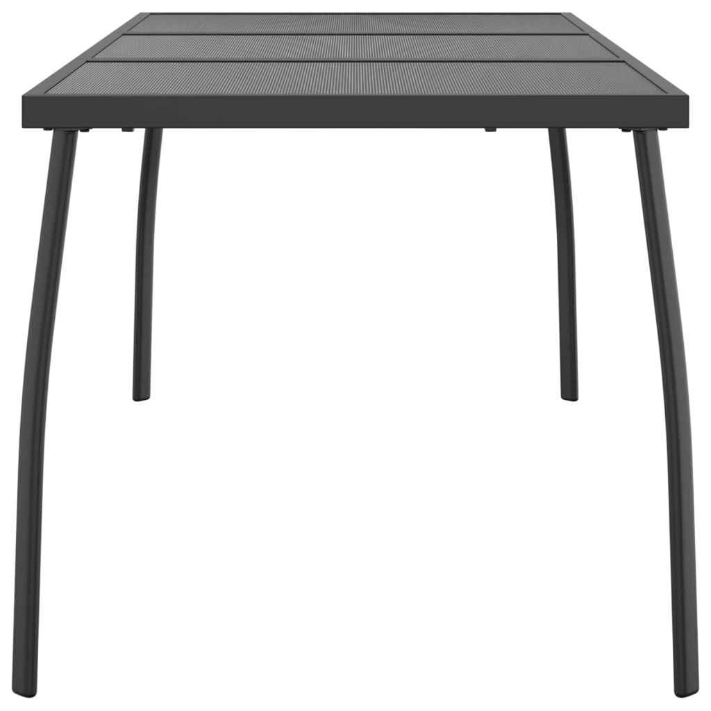 vidaXL Τραπέζι Κήπου Ανθρακί με Πλέγμα 165 x 80 x 72 εκ. Ατσάλινο