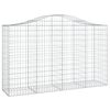 vidaXL Συρματοκιβώτια Τοξωτά 8 τεμ. 200x50x120/140 εκ. Γαλβαν. Ατσάλι