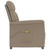 vidaXL Καρέκλα μασάζ με μαξιλάρι Taupe 70.5 x 96.5 x 95 cm ύφασμα