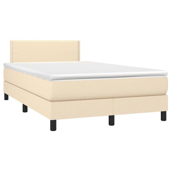 vidaXL &Kappa;&rho;&epsilon;&beta;ά&tau;&iota; Boxspring &mu;&epsilon; &Sigma;&tau;&rho;ώ&mu;&alpha; &Kappa;&rho;&epsilon;&mu; 120x190 &epsilon;&kappa;. &Upsilon;&phi;&alpha;&sigma;&mu;ά&tau;&iota;&nu;&omicron;