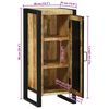 vidaXL Ντουλάπα Μπάνιου Καφέ 40 x 35 x 90 εκ. Μασίφ ξύλο μάνγκο