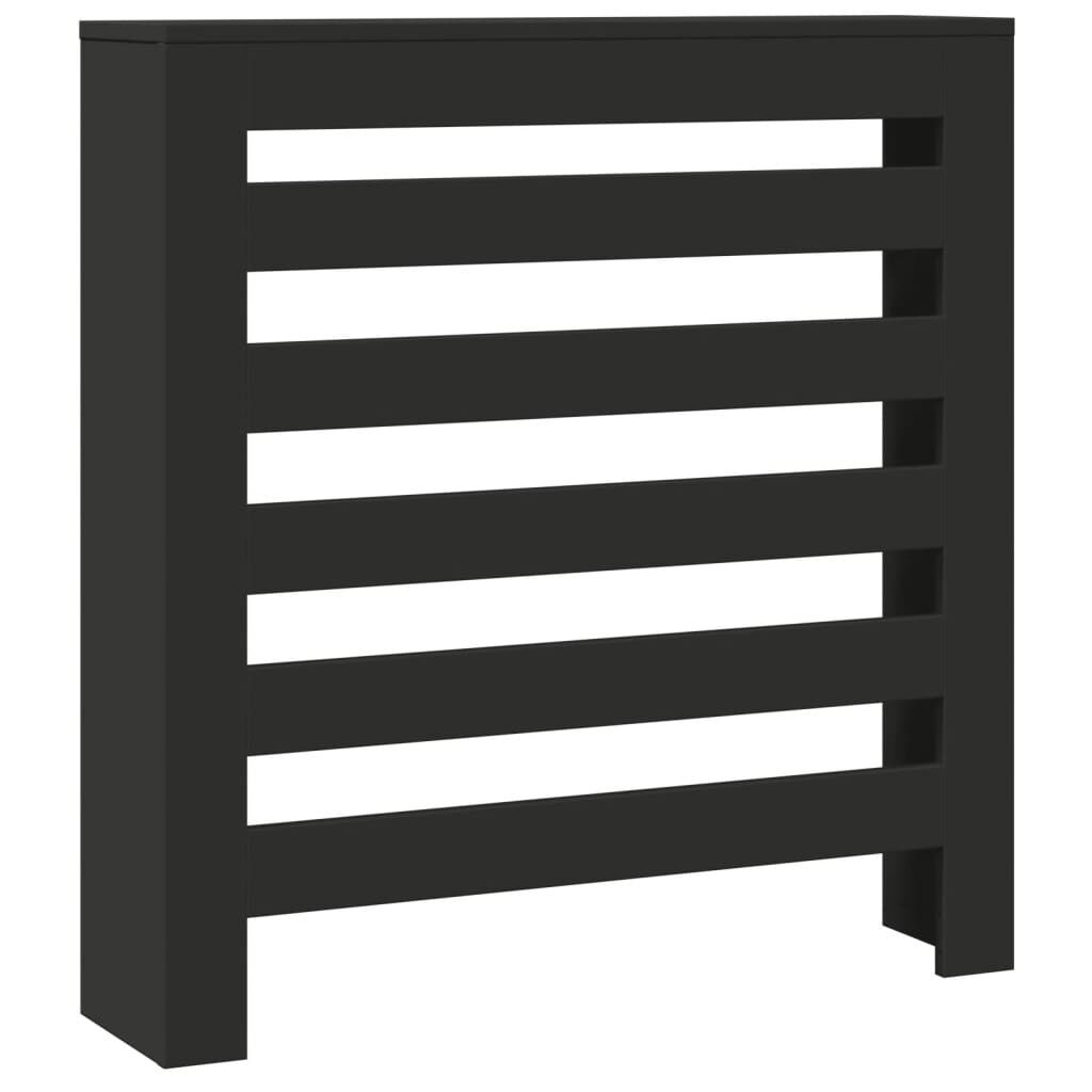vidaXL Κάλυμμα Καλοριφέρ Μαύρο 78x20x82 εκ. από Επεξεργασμένο Ξύλο