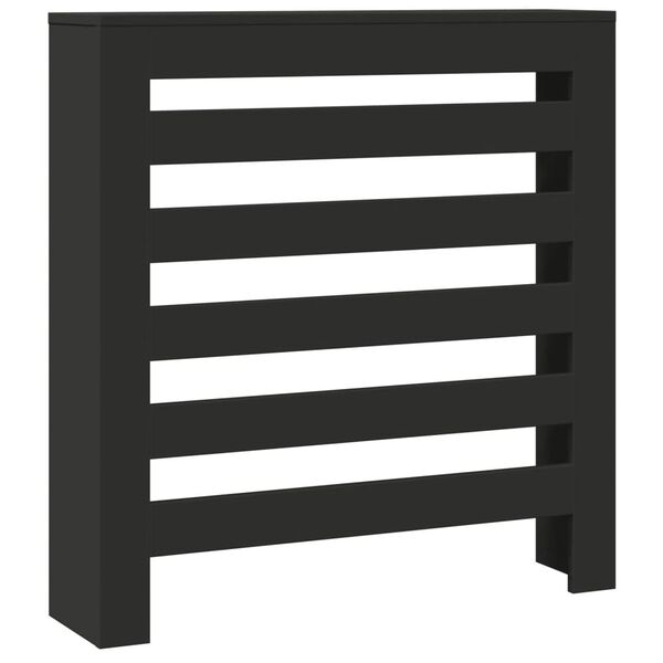 vidaXL Κάλυμμα Καλοριφέρ Μαύρο 78x20x82 εκ. από Επεξεργασμένο Ξύλο