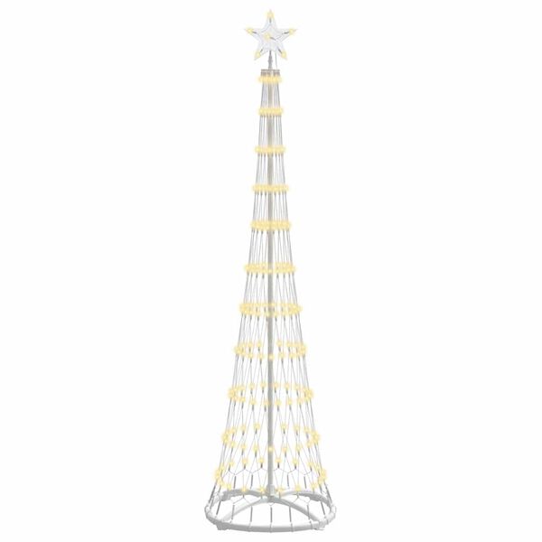 vidaXL LED Χριστουγεννιάτικο Δέντρο Θερμό λευκό 51 x 51 x 190 εκ