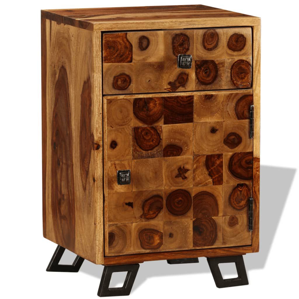 vidaXL Κομοδίνο 37 x 30 x 54 εκ. από Μασίφ Ξύλο Sheesham