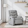 vidaXL Πολυθρόνα Μασάζ Ηλεκτρική με Ανάκλιση Ανοιχτό Γκρι Υφασμάτινη