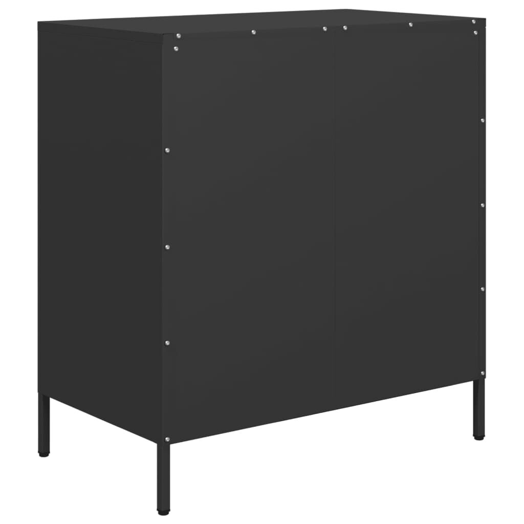 vidaXL Ντουλάπι Μαύρο 68x39x73,5 εκ. από Χάλυβα Ψυχρής Έλασης