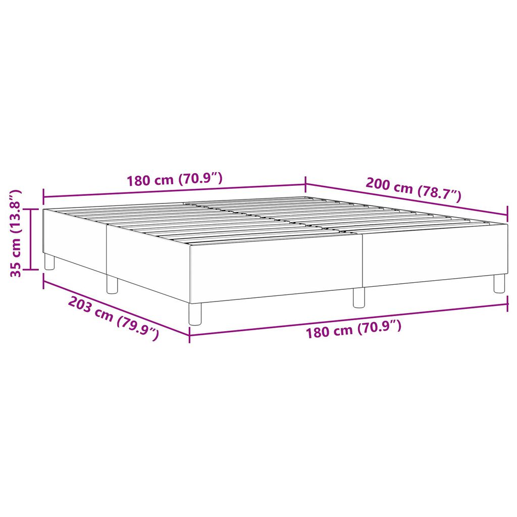 vidaXL Κρεβάτι Box Spring Ανοιχτό Πράσινο Γκρι Σούπερ Κινγκ Από Κορδέλα
