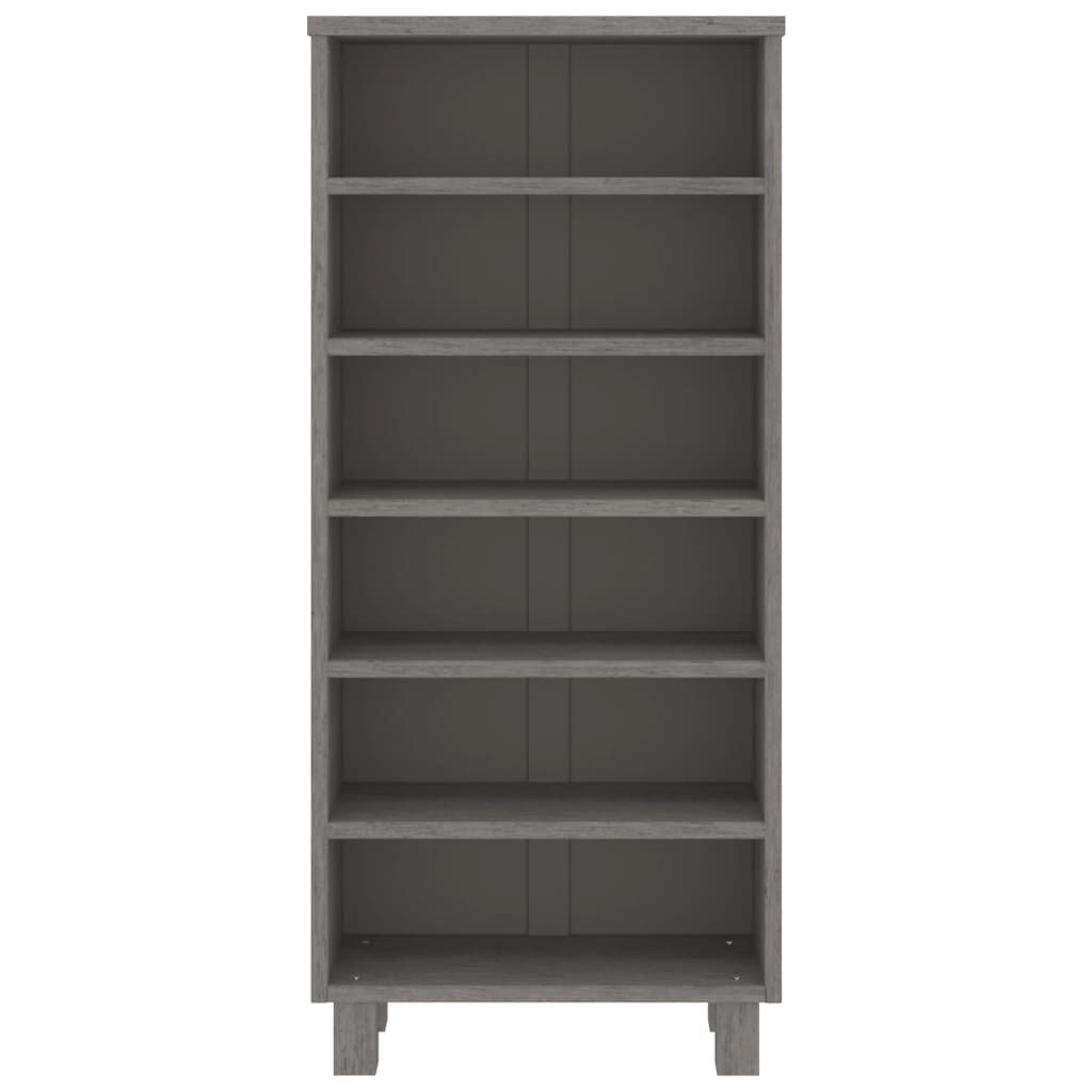 vidaXL Ραφιέρα CD HAMAR Αν. Γκρι 45x18x100 εκ. Μασίφ Ξύλο Πεύκου