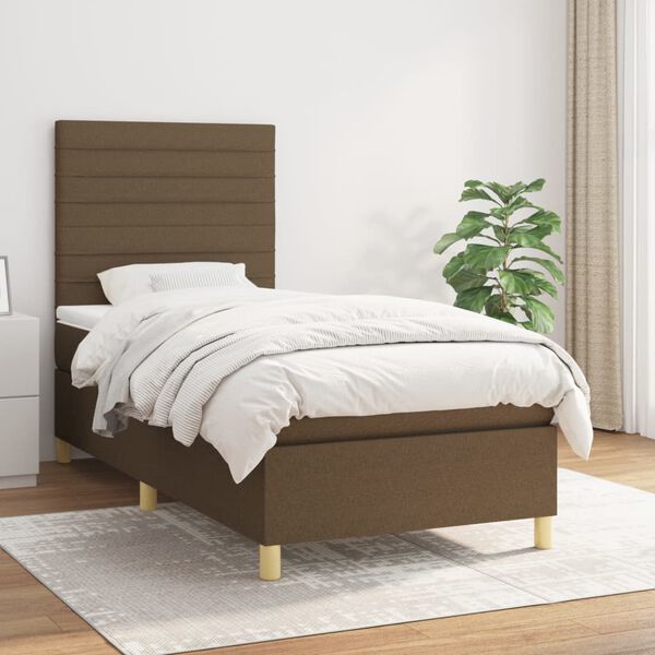 vidaXL &Kappa;&rho;&epsilon;&beta;ά&tau;&iota; Boxspring &mu;&epsilon; &Sigma;&tau;&rho;ώ&mu;&alpha; &Sigma;&kappa;&omicron;ύ&rho;&omicron; &Kappa;&alpha;&phi;έ 90x200 &epsilon;&kappa;. &Upsilon;&phi;&alpha;&sigma;&mu;ά&tau;&iota;&nu;&omicron;