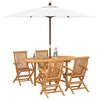 vidaXL Σέτ φαγητού για κήπο 5 pcs Καφέ 160 x 80 x 75 cm