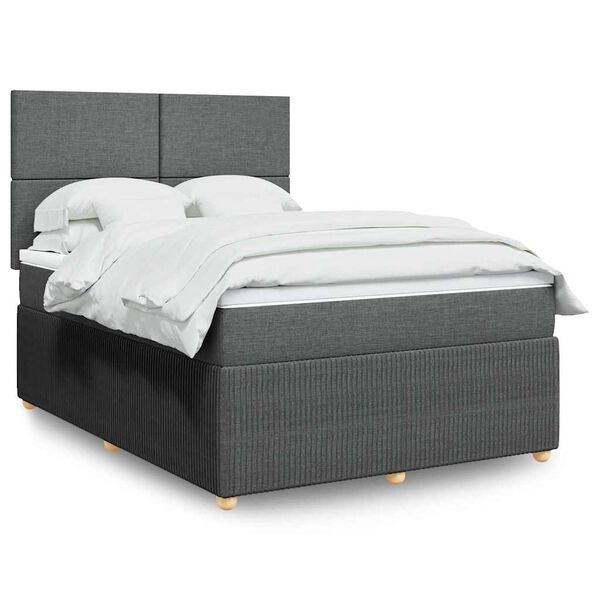 vidaXL &Kappa;&rho;&epsilon;&beta;ά&tau;&iota; Boxspring &mu;&epsilon; &Sigma;&tau;&rho;ώ&mu;&alpha; &Sigma;&kappa;&omicron;ύ&rho;&omicron; &Gamma;&kappa;&rho;&iota; 140x200 &epsilon;&kappa; &Upsilon;&phi;&alpha;&sigma;&mu;ά&tau;&iota;&nu;&omicron;