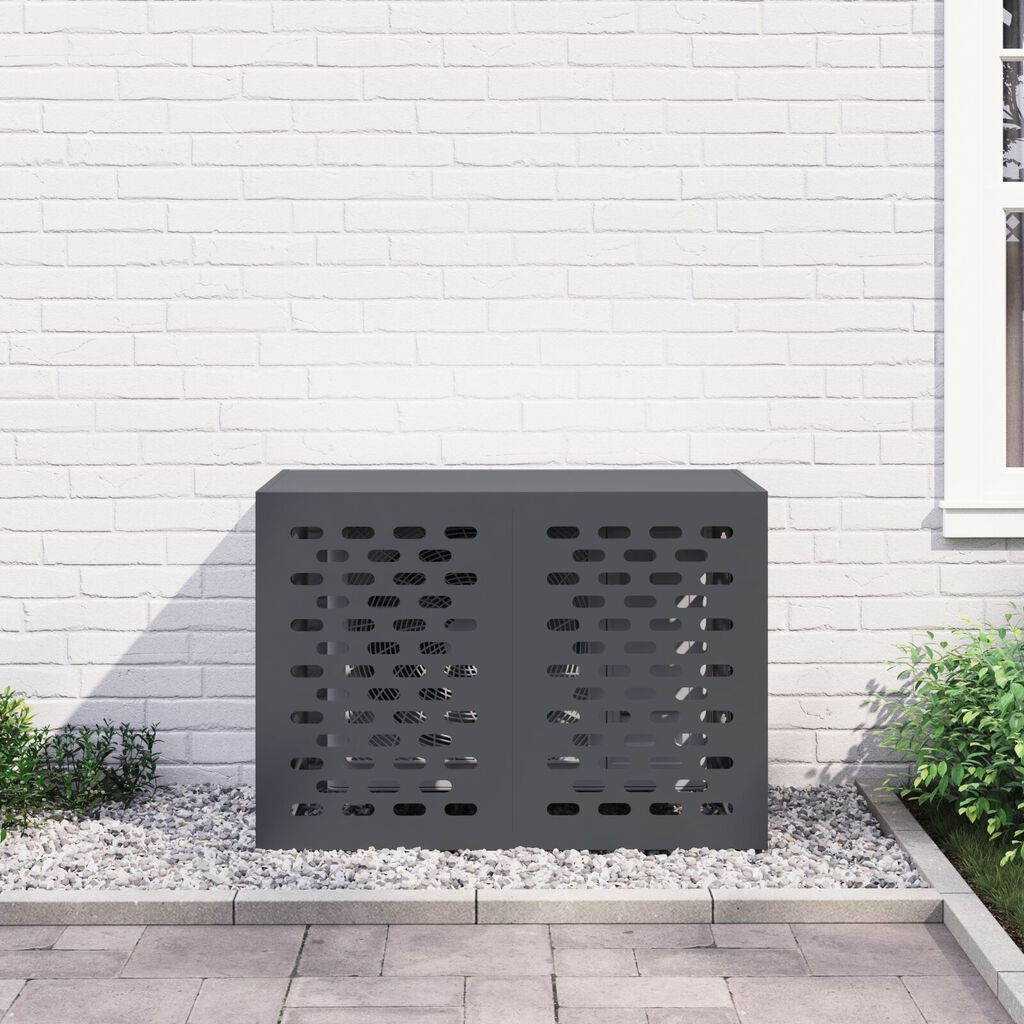 vidaXL Κάλυμμα Κλιματιστικού - Ανθρακί, 100x50x70 εκ, Φτιαγμένο από Ατσάλι