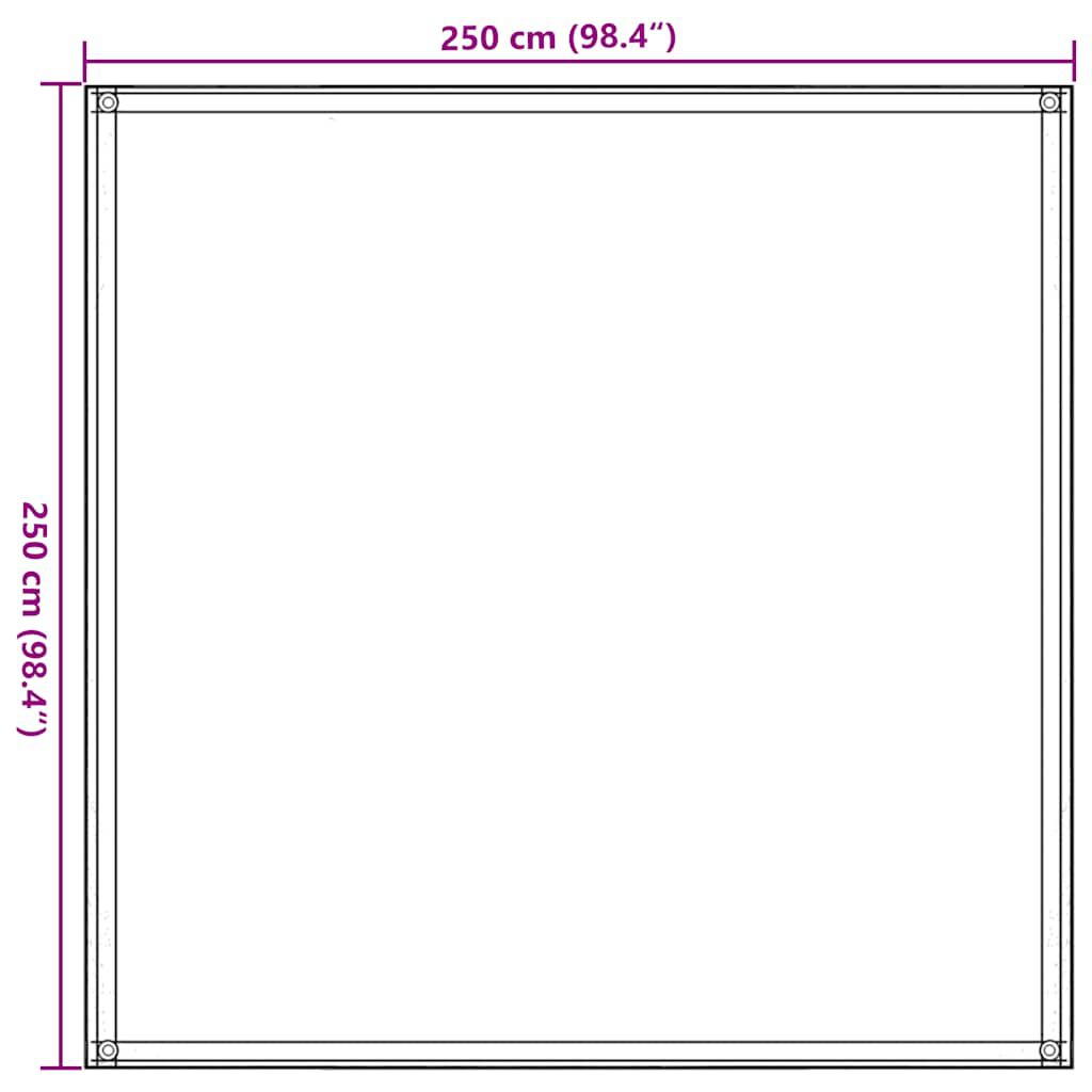 vidaXL Χαλί Σκηνής Μαύρο 250 x 250 εκ.
