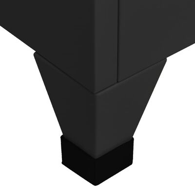 vidaXL Φοριαμός Μαύρος 38 x 40 x 180 εκ. Ατσάλινος