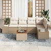 vidaXL Σετ Καναπέ Κήπου 6 pcs Μπεζ και λευκό