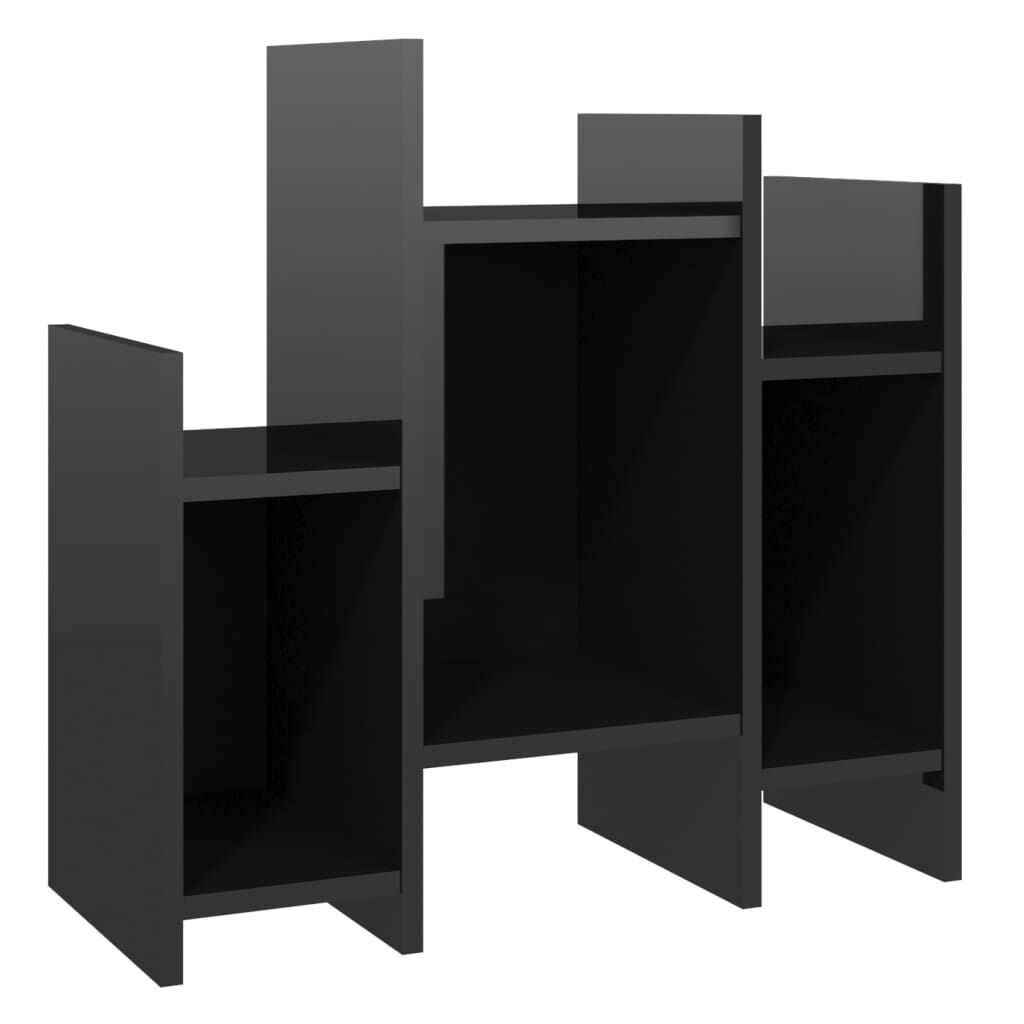 vidaXL Βοηθητικό Ντουλάπι Γυαλ. Μαύρο 60 x 26 x 60 εκ. από Επεξ. Ξύλο