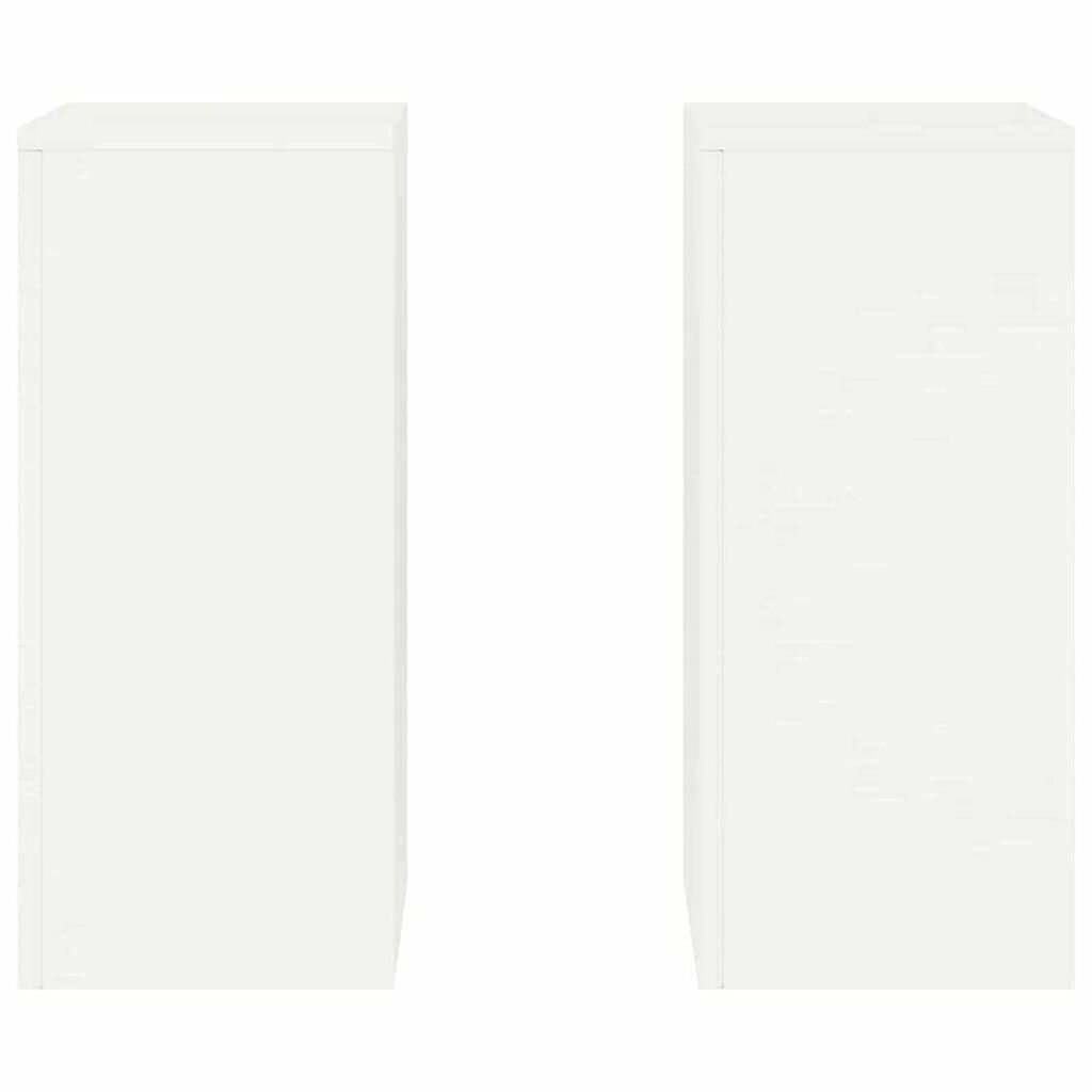 vidaXL Στήριξη φυτών 2 pcs Λευκό 24 x 24 x 55 εκ. Ατσάλι