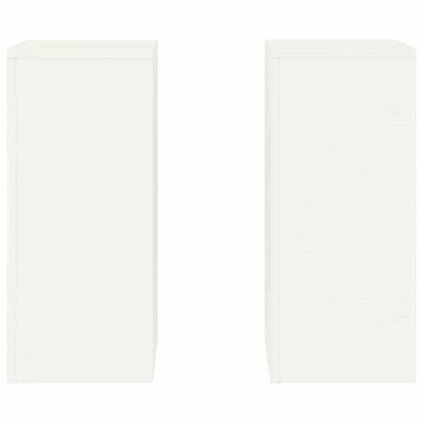 vidaXL Στήριξη φυτών 2 pcs Λευκό 24 x 24 x 55 εκ. Ατσάλι