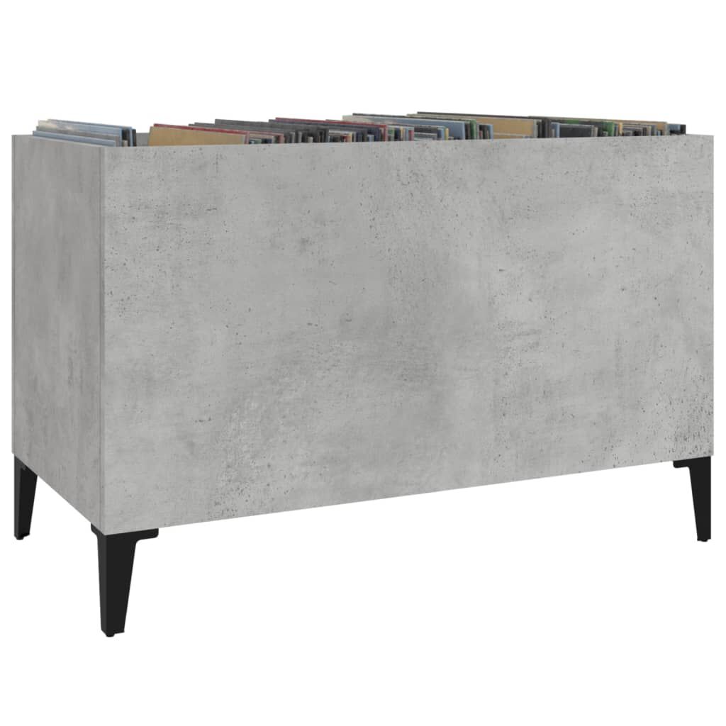 vidaXL Δισκοθήκη Γκρι Σκυροδέματος 74,5x38x48 εκ. Επεξεργασμένο Ξύλο