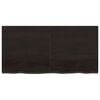 vidaXL Πάγκος Μπάνιου Σκούρο Καφέ 120x60x(2-4) εκ. Επεξεργ. Μασίφ Ξύλο