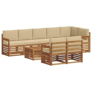 vidaXL &Sigma;&epsilon;&tau; &Kappa;&alpha;&nu;&alpha;&pi;έ 9 pcs &Phi;&upsilon;&sigma;&iota;&kappa;ό &kappa;&alpha;&iota; &Mu;&pi;&epsilon;&zeta; &Sigma;&tau;&epsilon;&rho;&epsilon;ό &Xi;ύ&lambda;&omicron; &Alpha;&kappa;&alpha;&kappa;ί&alpha;&sigmaf;