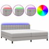 vidaXL &Kappa;&rho;&epsilon;&beta;ά&tau;&iota; Boxspring &mu;&epsilon; &Sigma;&tau;&rho;ώ&mu;&alpha; & LED &Alpha;&nu;.&Gamma;&kappa;&rho;&iota; 200x200&epsilon;&kappa;. &Upsilon;&phi;&alpha;&sigma;&mu;ά&tau;&iota;&nu;&omicron;