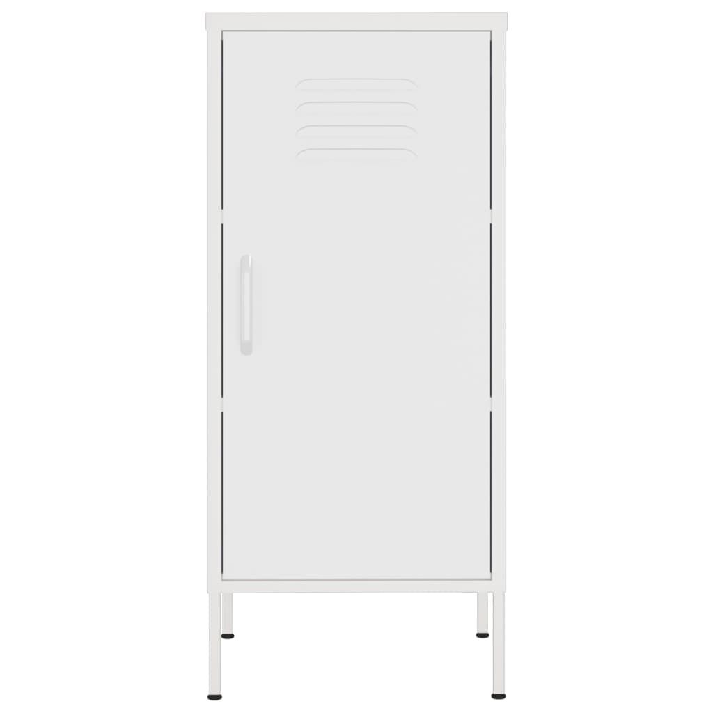 vidaXL Ντουλάπι Αποθήκευσης Λευκό 42,5x35x101,5 εκ. από Ατσάλι