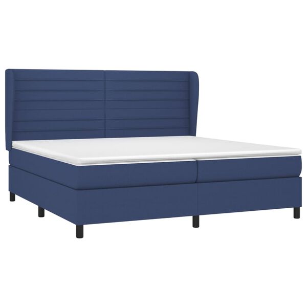 vidaXL &Kappa;&rho;&epsilon;&beta;ά&tau;&iota; Boxspring &mu;&epsilon; &Sigma;&tau;&rho;ώ&mu;&alpha; &Mu;&pi;&lambda;&epsilon; 200x200 &epsilon;&kappa;. &Upsilon;&phi;&alpha;&sigma;&mu;ά&tau;&iota;&nu;&omicron;