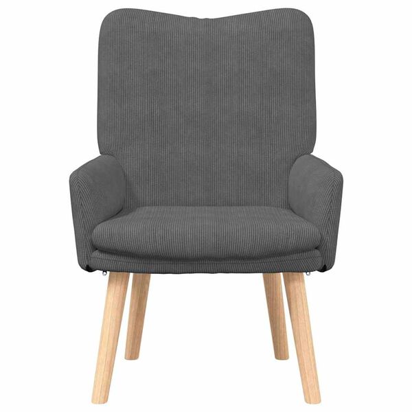 vidaXL Χαλαρωτική Πολυθρόνα Σκούρο γκρι 63 x 67 x 94 εκ. ύφασμα