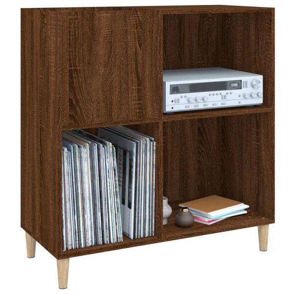 vidaXL Δισκοθήκη Καφέ Δρυς 84,5 x 38 x 89 εκ. από Επεξεργασμένο Ξύλο