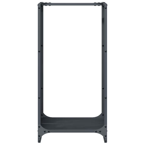 vidaXL Ράφι Καυσόξυλων Ανθρακί 40x30x80 εκ. Χάλυβας ψυχρής έλασης
