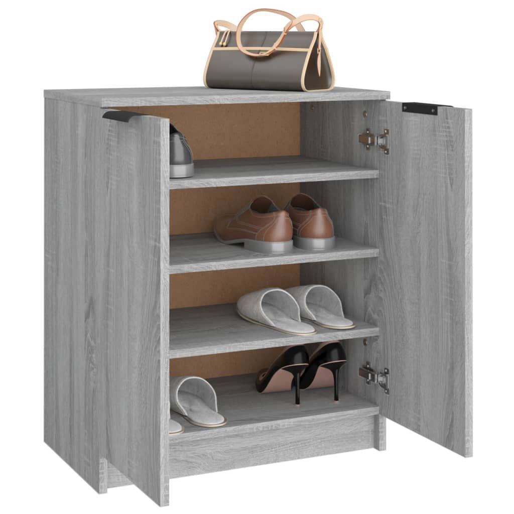 vidaXL Παπουτσοθήκη Γκρι Sonoma 59x35x70 εκ. από Επεξεργασμένο Ξύλο