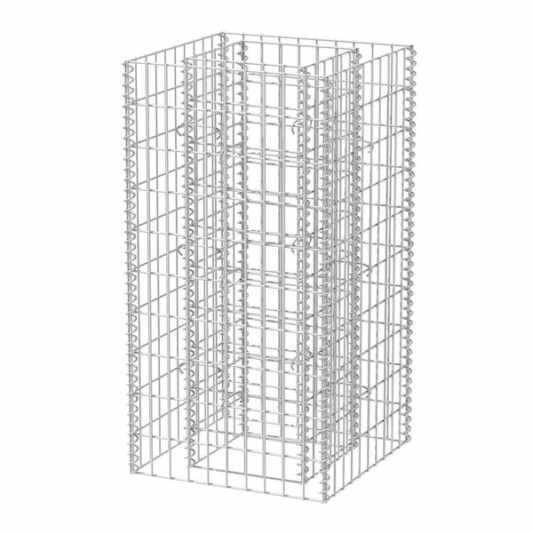 vidaXL Συρματοκιβώτιο - Γλάστρα Υπερυψωμένη 50 x 50 x 100 εκ. Ατσάλινη