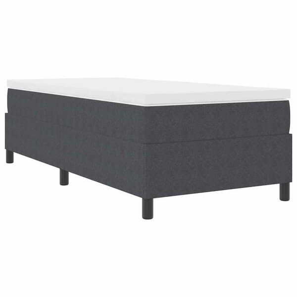 vidaXL Κρεβάτι με ελατήρια Σκούρο γκρι 80 x 200 cm Βελούδο
