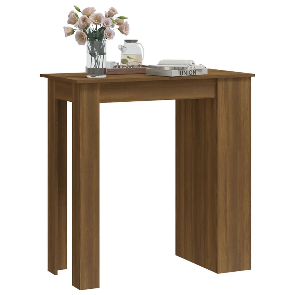 vidaXL Τραπέζι Μπαρ με Ράφια Sonoma Δρυς 102x50x103,5 εκ. Επεξ. Ξύλο