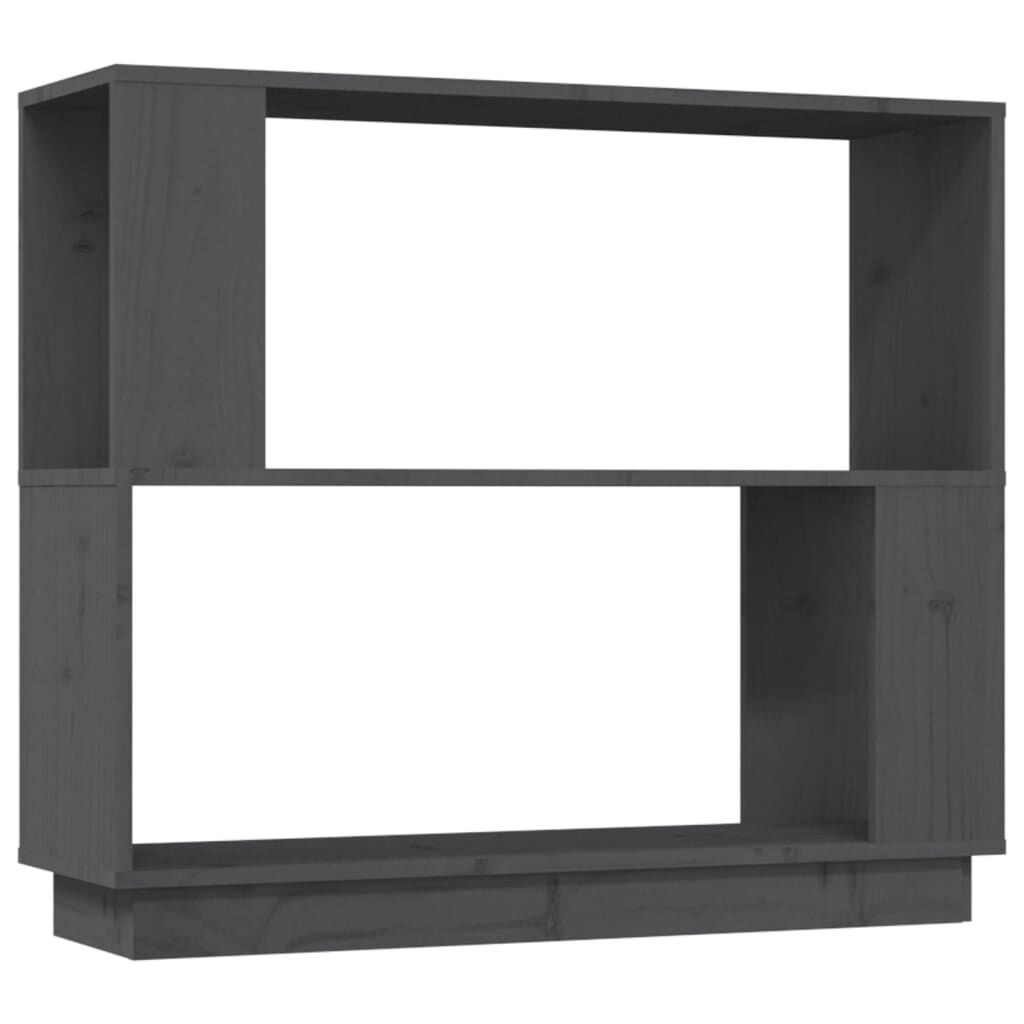 vidaXL Βιβλιοθήκη/Διαχωριστικό Χώρου Γκρι 80x25x70 εκ. Μασίφ Πεύκο