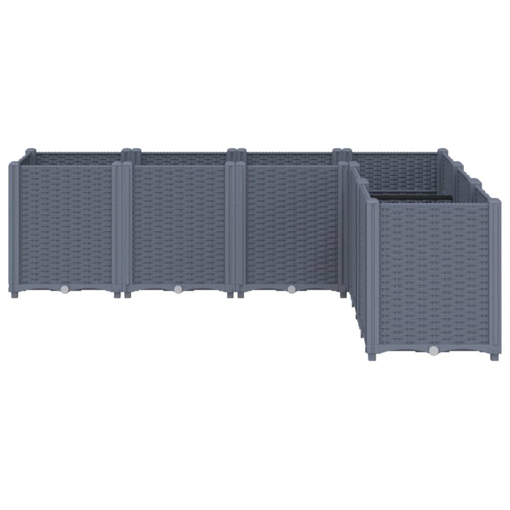 vidaXL Ζαρντινιέρα Κήπου Μπλε Γκρι 160x120x53 εκ. Πολυπροπυλένιο
