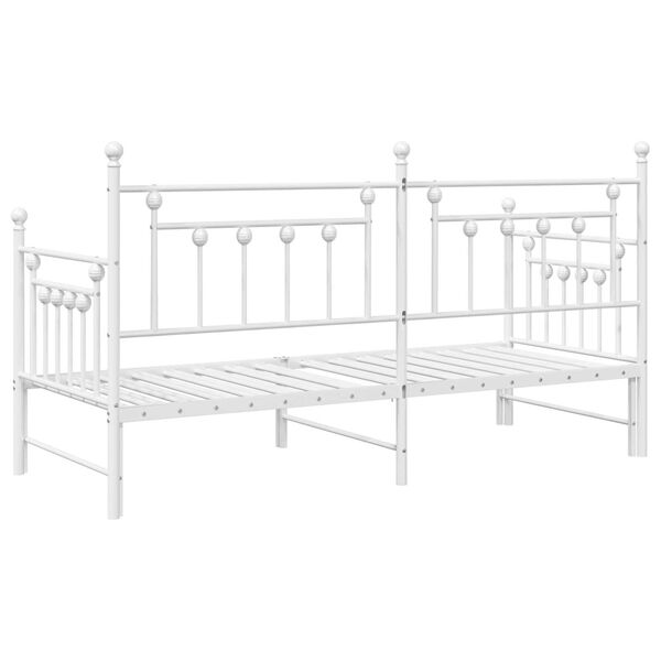 Κρεβάτι Daybed vidaXL 75x190 cm από Ατσάλι σε Λευκό