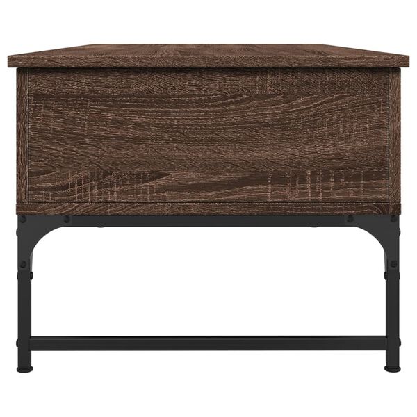 vidaXL Τραπεζάκι Σαλονιού Καφέ Δρυς 100x50x40 εκ. Επ. Ξύλο & Μέταλλο