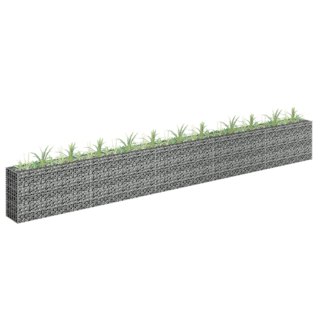 vidaXL Συρματοκιβώτιο-Γλάστρα Υπερυψωμένη 450x30x60 εκ. Γαλβ. Χάλυβας