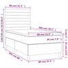 vidaXL Κρεβάτι Boxspring με Στρώμα & LED Κρεμ 80x200 εκ. Υφασμάτινο
