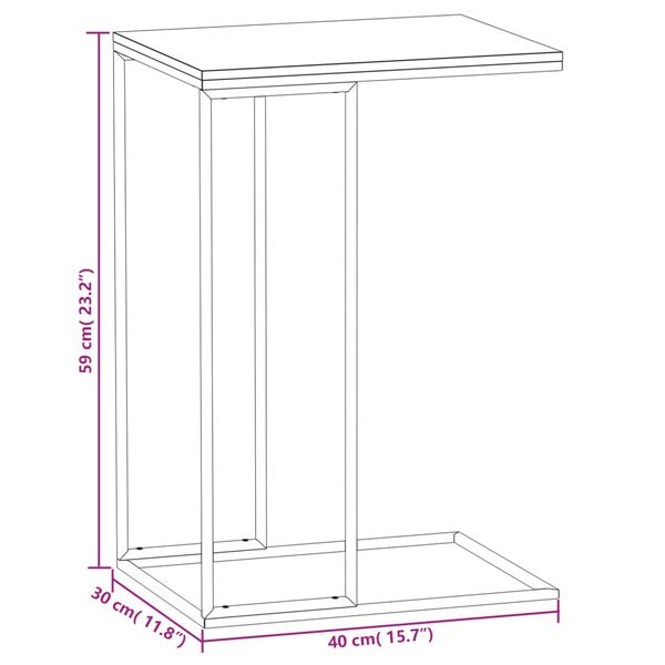 vidaXL Τραπέζι Βοηθητικό Λευκό 40 x 30 x 59 εκ. από Επεξεργασμένο Ξύλο