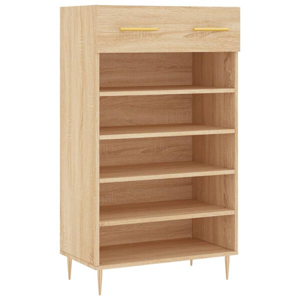 vidaXL Παπουτσοθήκη Sonoma Δρυς 60x35x105 εκ. από Επεξεργασμένο Ξύλο