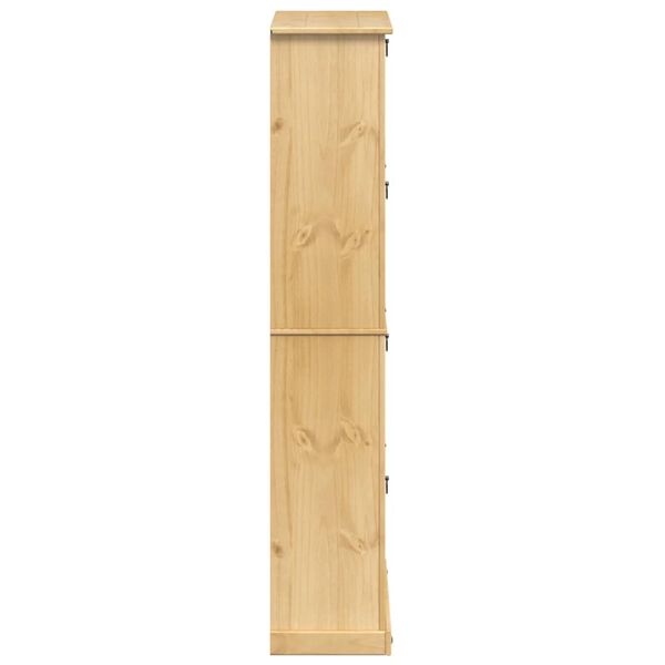 vidaXL Παπουτσοθήκη Corona 99x32x163,5 εκ. από Μασίφ Ξύλο Πεύκου